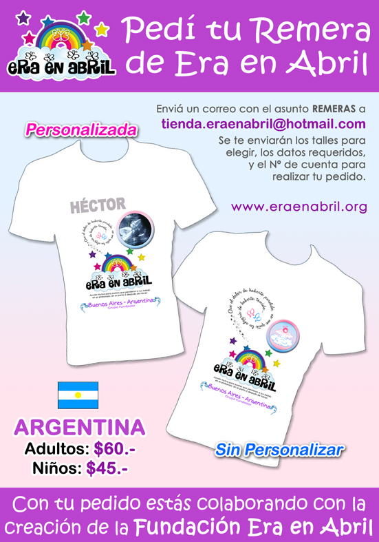era en abril remeras 2011 venta